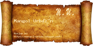 Mangol Urbán névjegykártya